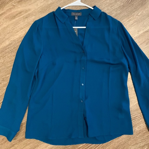 THE LIMITED Medium Ashton Blouse Cadet Blue - Picture 1 of 3